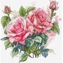 Letistitch Cross stitch kit "Pink Bloom" 22x23cm SLETIL8093