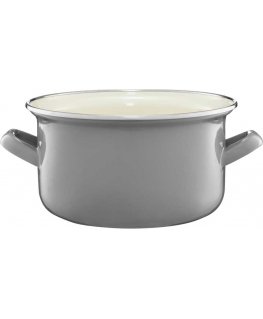 Enamel pot 22 cm 5.4 l gray EMALIA OLKUSZ