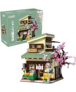 Klocki konstrukcyjne CaDA Sklep Kitty Budynek w japoniskm stylu swiatlo LED 921 parts C66015W