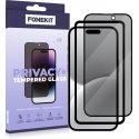 FoneKit Privacy+ Full Cover -panssarilasi, iPhone 16 / 15, musta FoneKit Privacy+ Full Cover -panssarilasi, iPhone 16 / 15, musta