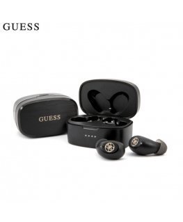 Guess GUTWSJL4GBK True Stereo Bluetooth 5.0 Wireless Hi-Fi Headset with HD Mic Charging Case Black