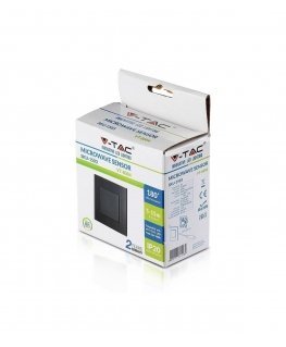 Mikrolaineahi liikumisandur, seinale paigaldatav, süvistatav, süvistatav, must, 1200W/300W V-TAC VT-8084
