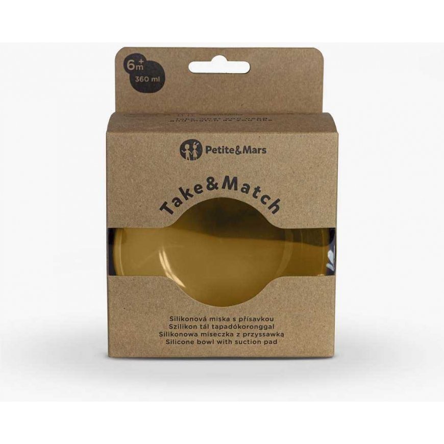 Petite&Mars Take&Match - food grade silicone bowl | Intense ocher – 4