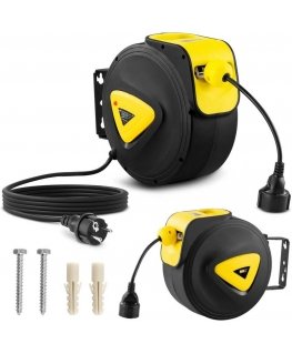 MSW Automatic electrical extension cord on a reel drum 20 m + 3 m