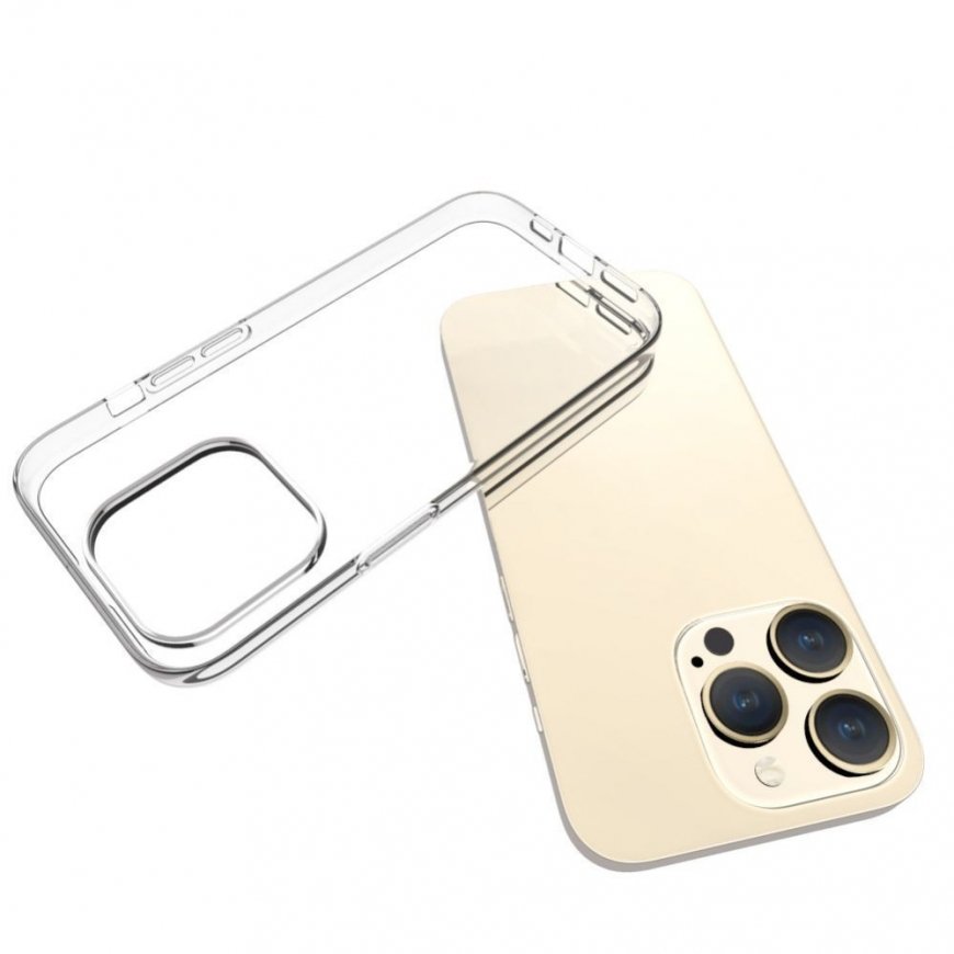 Apple iPhone 15 Pro Clear Silicone Case 1.5mm TPU Transparent