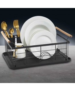 Dryer for dishes Decor 44 x 32 x 18.5 cm black AMBITION