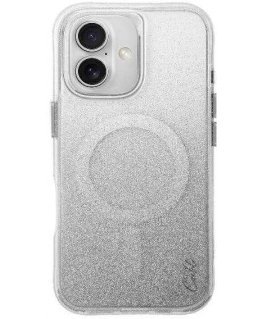 Case UNIQ etui Coehl Lumino iPhone 16 6.1" Magnetic Charging silver/sparkling silver