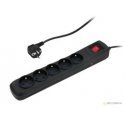 Apsauga nuo viršįtampių TRACER Zebra mobilusis 1,5 m (5 lizdai + 2USB 2,1A)