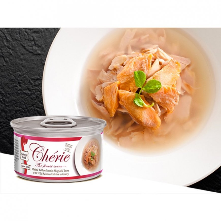 CHERIE Tuna with salmon mix in gravy - wet cat food - 80g