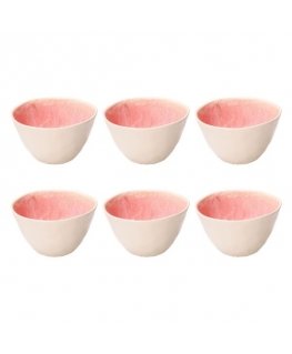 ROSE&TULIPANI CONCERTO FUSE ROSA Set of 6 small bowls 12 cm