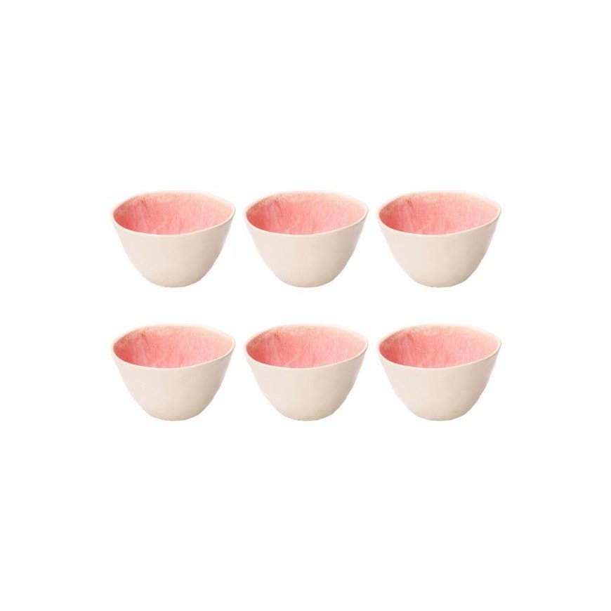 ROSE&TULIPANI CONCERTO FUSE ROSA Set of 6 small bowls 12 cm