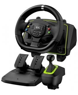 Steering wheel Genius GX Gaming SpeedMaster X2, steering wheel with pedals and shifter, 13 buttons, USB, black