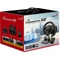 Steering wheel Genius GX Gaming SpeedMaster X2, steering wheel with pedals and shifter, 13 buttons, USB, black Steering wheel Genius GX Gaming SpeedMaster X2, steering wheel with pedals and shifter, 13 buttons, USB, black