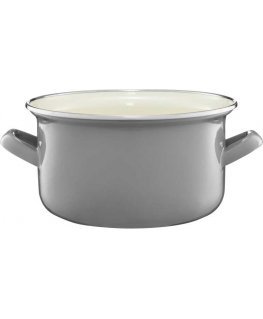 Enamel pot 18 cm 2.6 l gray EMALIA OLKUSZ