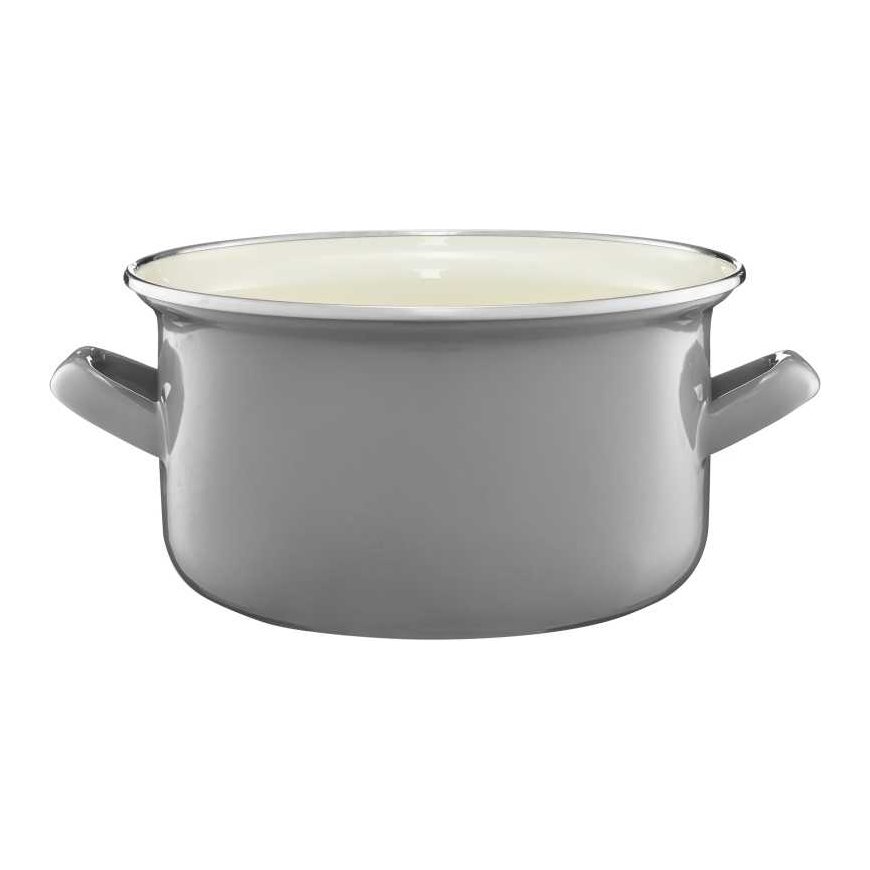 Enamel pot 18 cm 2.6 l gray EMALIA OLKUSZ