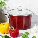 Pot enameled okuwany Plus 16 cm burgundy ENAMEL OLKUSZ