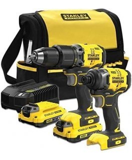 Stanley ST Rinkinys V20 SFMCK461D2S (SFMCD715 + SFMCF810B) 2x2,0Ah KREPŠYS
