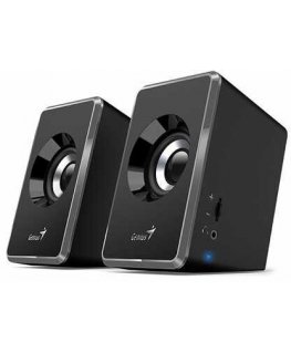 Kompiuterio kolonėlės Genius głośniki SP-U125, 2.0, 3W, juoda-pilka, garsumo valdymas, 3,5 mm jack (USB), 150Hz-20kHz