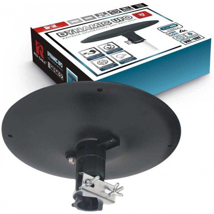 RTV Opticum antena Raudonas EAGLE Dynamic UFO daugiakryptė antena – aktyvi – 2