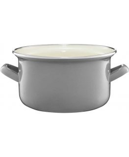 Enamel pot 24 cm 7 l gray ENAMEL OLKUSZ