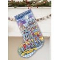 Letistitch Suskaičiuotas dygsnio kryželiu rinkinys "Winter Townhouse Stocking" 24,5x37cm SLETIL8085 Letistitch Suskaičiuotas dygsnio kryželiu rinkinys "Winter Townhouse Stocking" 24,5x37cm SLETIL8085