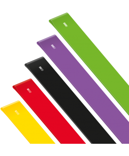 Latekso mankštos juostų rinkinys 2m - Long Band LTs-1, 1-5kg, 5 juostos, REBEL ACTIVE