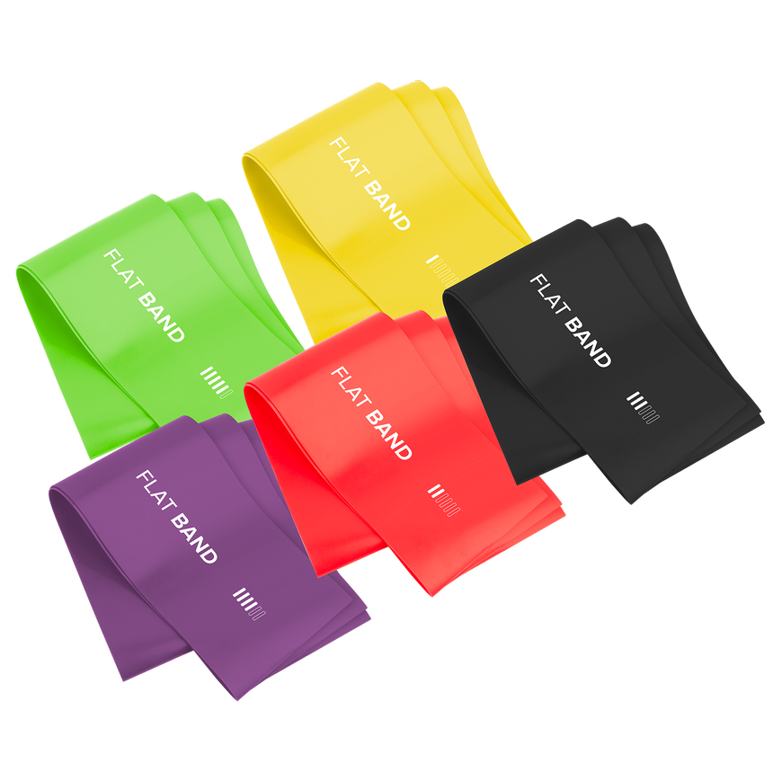 Latekso mankštos juostų rinkinys 2m - Long Band LTs-1, 1-5kg, 5 juostos, REBEL ACTIVE – 2