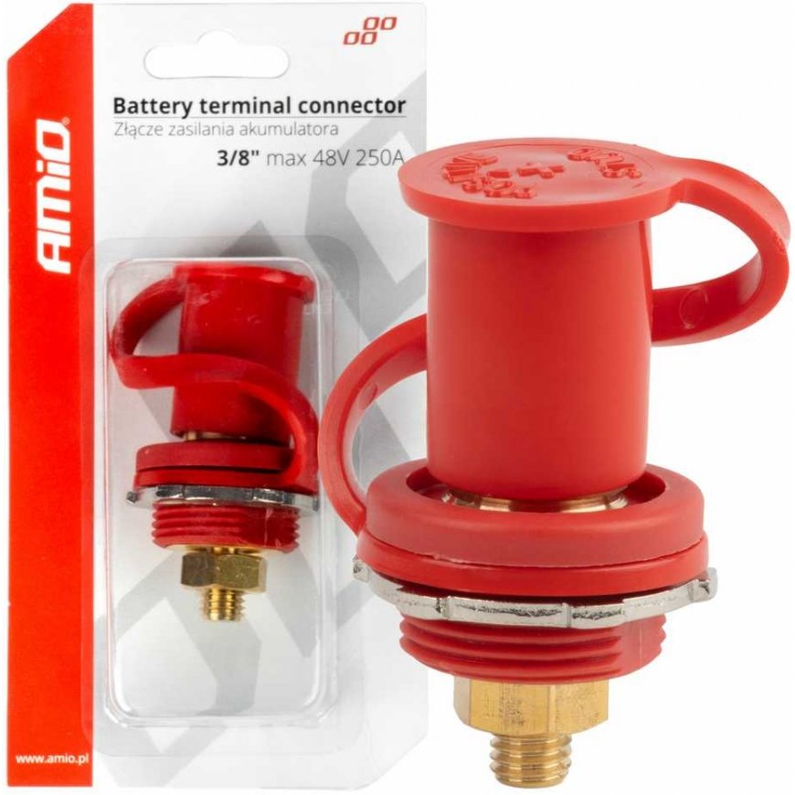 AMiO Battery power connector red plus