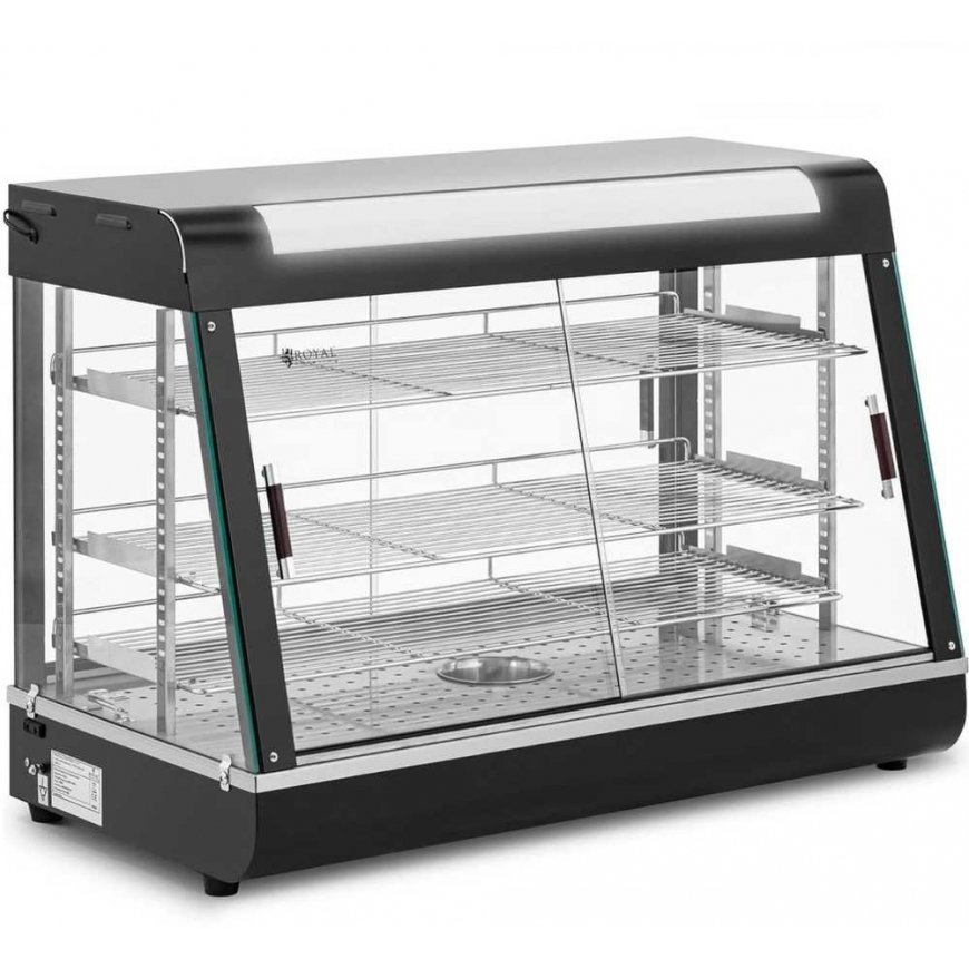 Royal Catering Adjustable heating screen for food delivery, 3 shelves, 1600W 150L – 2