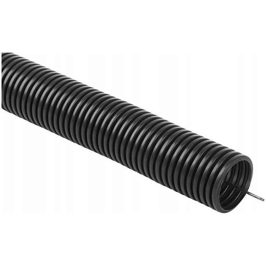 Stasinski Flexible corrugated installation pipe, PVC pipe, UV, 320N with console 20/16 25m – 2