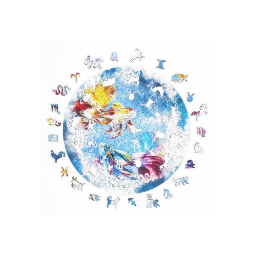 Fantasy Puzzles Pisces (Zodiacs) Wooden Puzzle (200 pieces) – 5