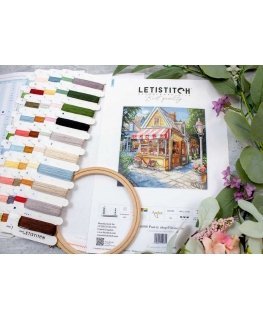 Letistitch Cross stitch kit "Confectionery Shop" 24x24cm SLETIL8098