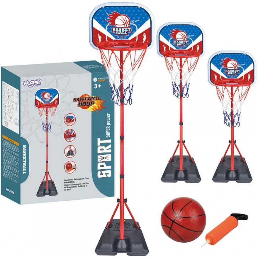 Woopie Adjustable Height Basketball System 90-170 cm + Ball