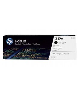 HP 312X, Упаковка 2 шт., Оригинальные лазерные картриджи LaserJet увеличенной емкости, Черный