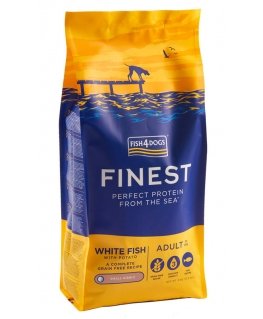 Fish4Dogs Finest Ocean z białą rybą Adult 12kg