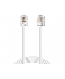 Sandberg 500-60 telefonu kabelis 1,8 m Balts