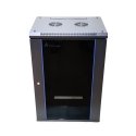 Extralink Rackmount cabinet 18U 600x450 Black wall mounted Extralink Rackmount cabinet 18U 600x450 Black wall mounted