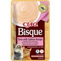 INABA Ciao Bisque Tuncis ar lasi - kaķu gardumi - 12 x 40g INABA Ciao Bisque Tuncis ar lasi - kaķu gardumi - 12 x 40g