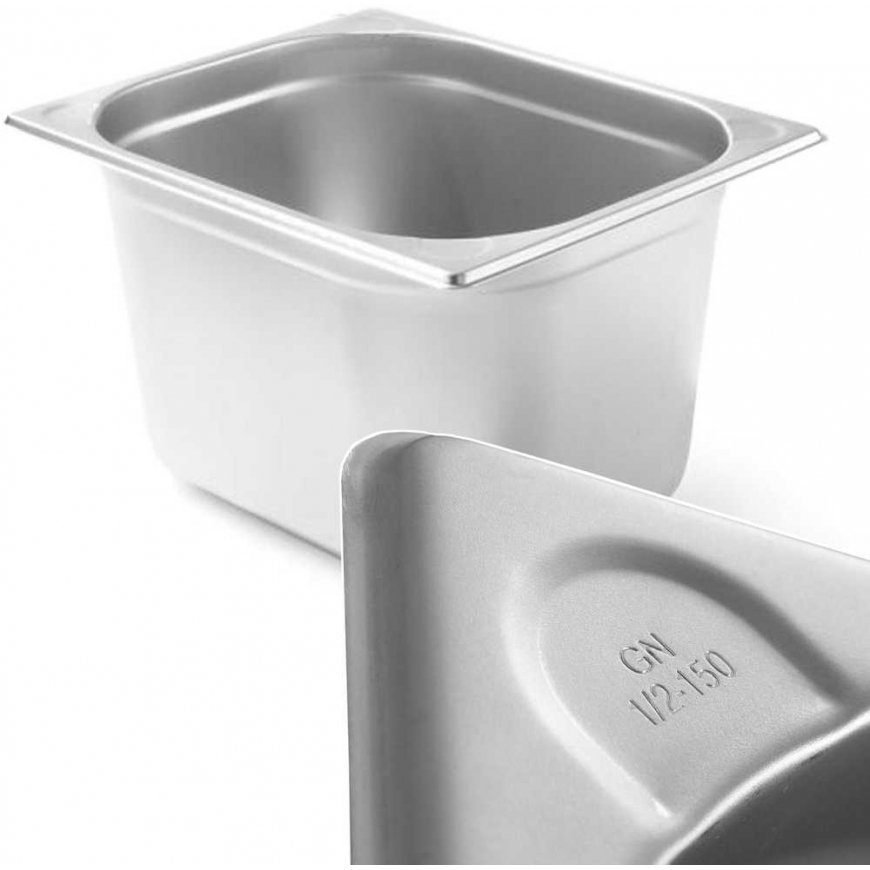 Pojemnik GN 1/2 steel Kitchen Line height 150 mm - Hendi 806340
