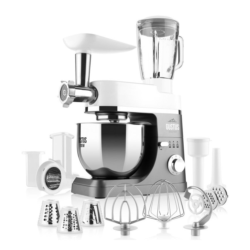 Eta ETA412890010 pārtikas pārstrāde 1200 W 5,5 L Pelēks, Balts