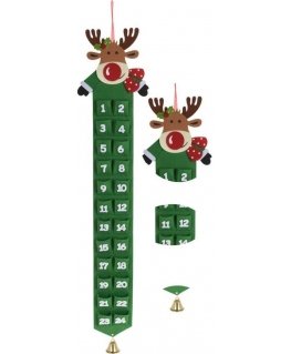Home Styling Collection KALENDARZ ADWENTOWY FILCOWY Žalias RENIFER