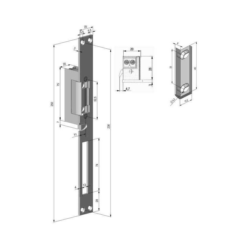 Symmetric electric shock, reversed. with SCOT ES-S12DC-RS PROFI signaling – 2
