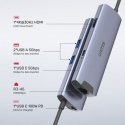 UNITEK ACTIVE HUB USB-C 2X HDMI 4K, RJ45, PD 100W