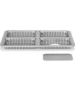 Patisse forma quiche mini with loose bottom 13 x 8 cm silver steel