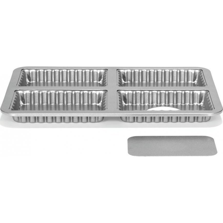 Patisse forma quiche mini with loose bottom 13 x 8 cm silver steel