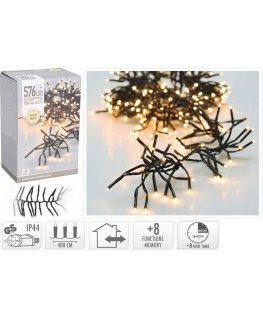 KOOPMAN LAMPKI CHOINKOWE ŁAŃCUCH ŚWIETLNY 576 LED TIMER CIEPŁY WHITE
