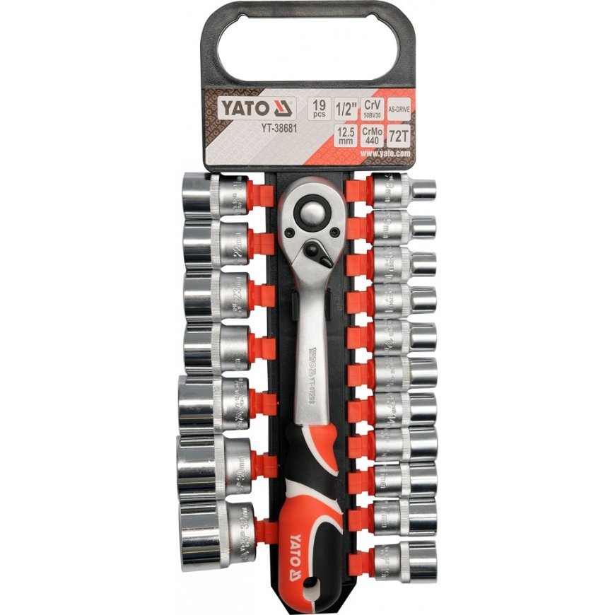 Yato YT-38681 hylsyavain Hylsyavainsarja 19 kpl