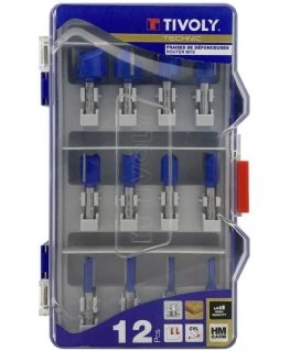 Grąžtas Tivoly Groove cutters set, 5-25mm, 8mm shank, 12 pcs