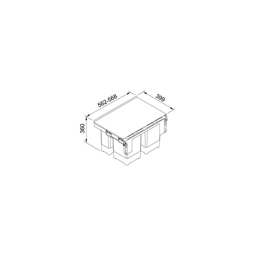 Franke Sorter Garbo 60-4 40 L 4 корзина(ы) Серый – 2