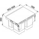 Franke Sorter Garbo 60-4 40 L 4 корзина(ы) Серый